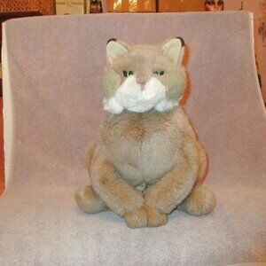 Vtg Folkmanis Bobcat Hand Puppet Plush Furry Wildlife Storytime Play Animal 16"